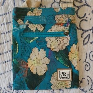 Dakine Teal and Multicolor Floral Crossbody Bag